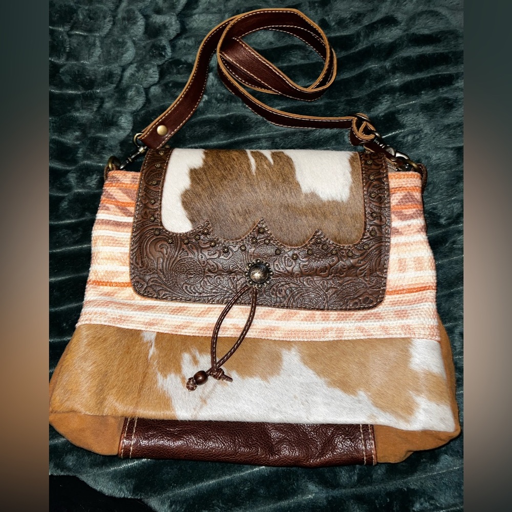 TWO Myra Cowhide Crossbody Purses